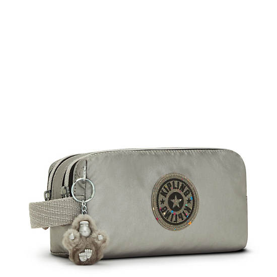 Kipling Garri Pouch Bags Glitter Pop Silver | AU 1896MQ